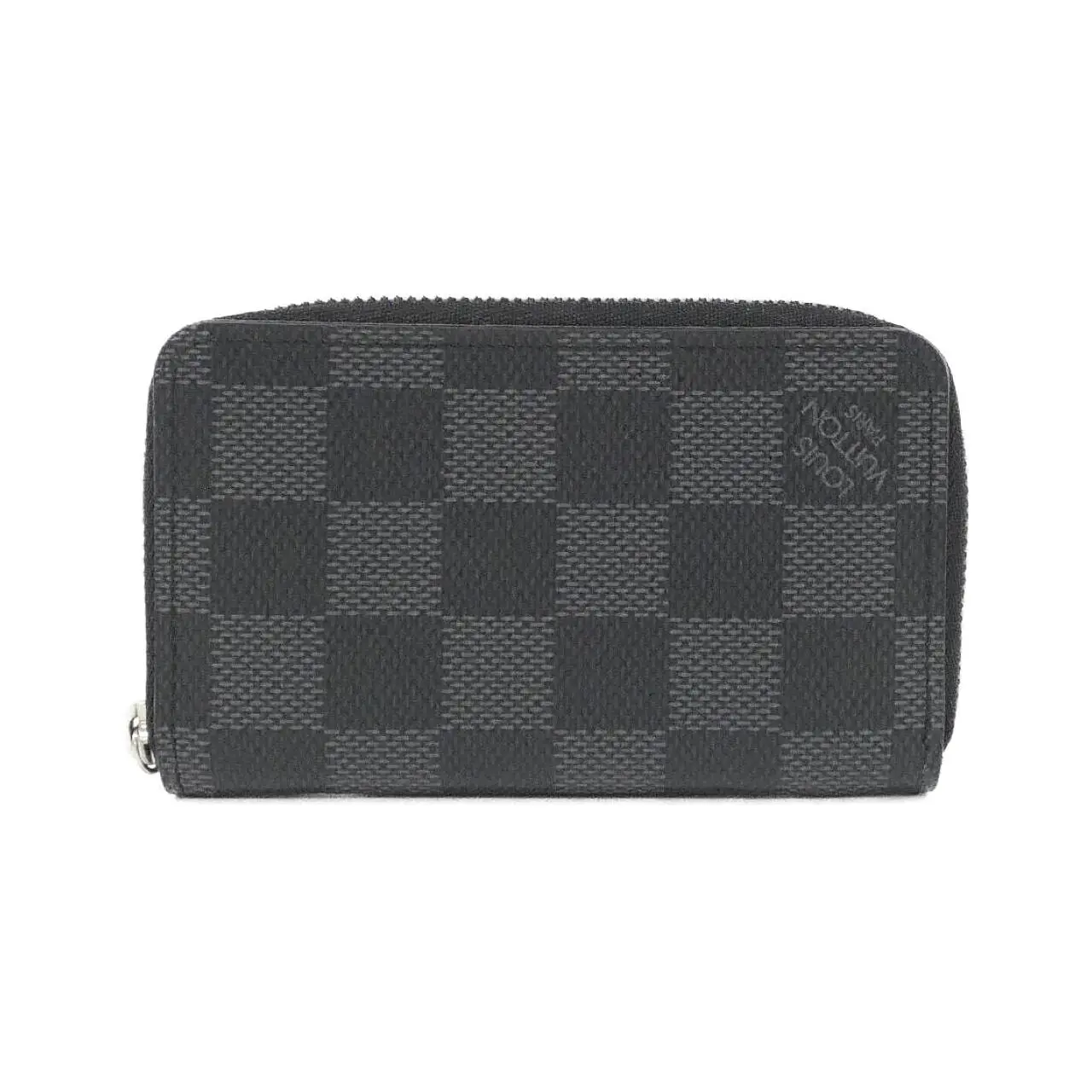 Pre-owned Louis Vuitton Canvas Small Leather Goods Zippy Coin Purse Damier Graphite Coin Case