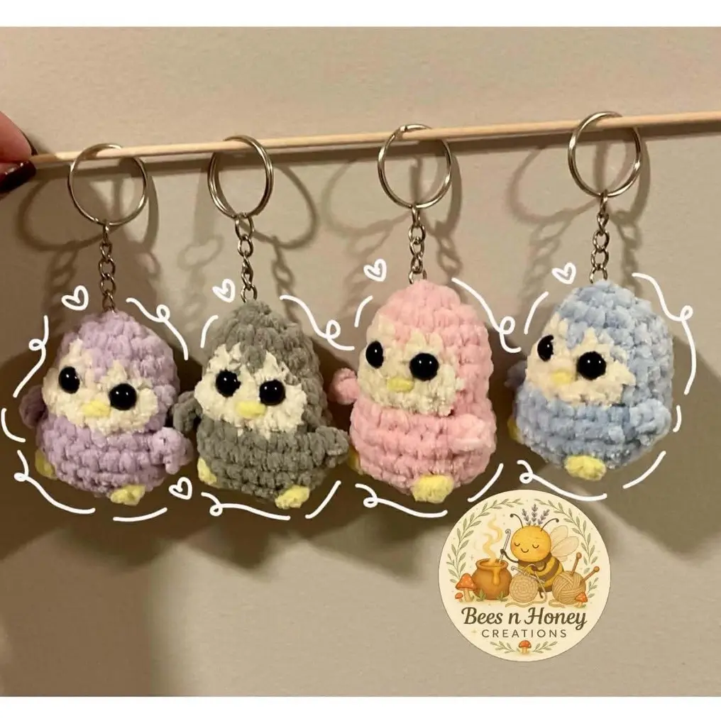 Crochet Penguin Keychain