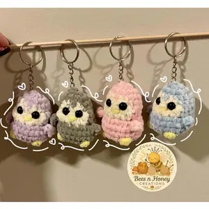 Crochet Penguin Keychain