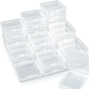 30PCS Bead Organizer Box - Small Plastic Storage Containers Rectangle Mini Clear Boxes with Lid for Diamond Painting Art Accessories Diamond Art Beads DIY Jewelry Nail(1.97inch)