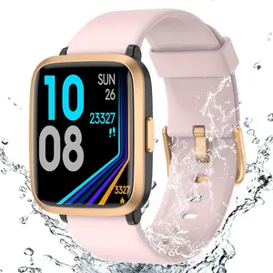 BYW33 Fitness Tracker Watch with Heart Rate Monitor, Large Screen Activity Tracker with Pedometer, Sleep Monitor, Calories & Step Counter, 5ATM Waterproof Smart Watch for Women Men Fitness Watch for Sports