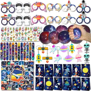 122Pcs Space Party Favors Gifts Box Stress Balls, Space Birthday Party Decorations, Space Party Supplies Toys School Classroom Student Prizes, Treasure Box Pinata Goodie Bag Stuffers, Goodie Bags Fillers, Boy Girl Birthday Supplies Gift