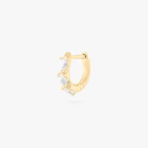 Studs Micro Pave Pear Huggie