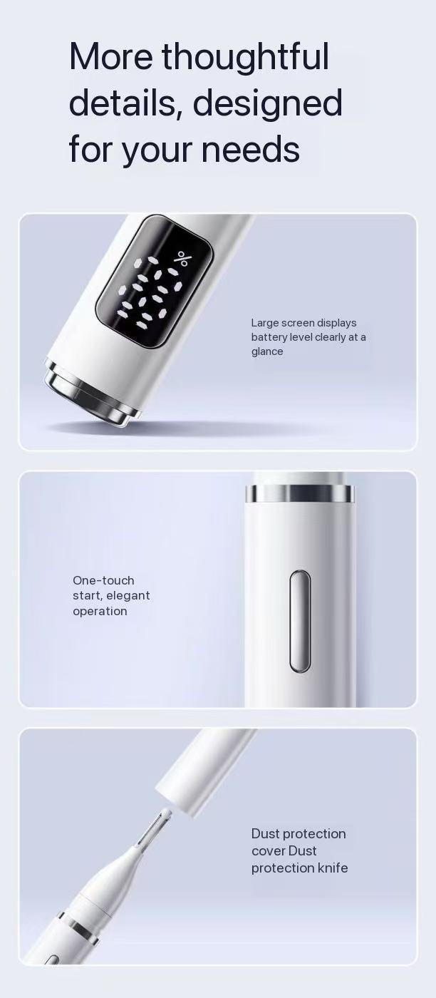 2026 Upgraded Nose Hair Trimmer TYPE‑C Fast Charging, 3 in 1 Electric Ear Nose Eyebrow Trimmer, Mini Portable Travel Groomer