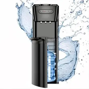 Manastin Bottom Loading Water Cooler Dispenser，3 Temperature Settings - Hot, Cold & Room, Empty Bottle Indicator, Child Safety Lock, Ideal for Office, Home, Living Room, Matte Black