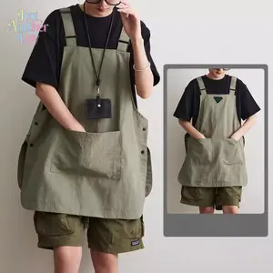 Waterproof Apron, Unisex Kitchen & Coffee Shop Workwear, Dual-Sided Design, Pockets for Storage, Back-To-School Season Essential
