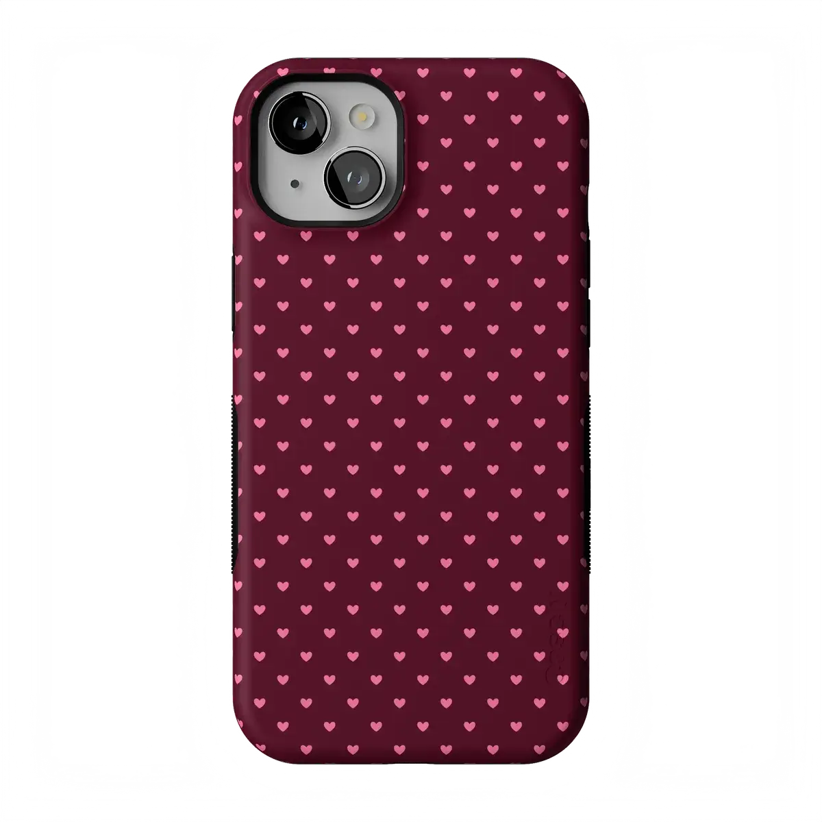 Casely iPhone 15 Case | Heart Noir | Tiny Hearts | Bold Protective Design | Compatible with MagSafe