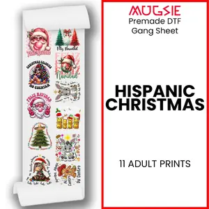 Christmas DTF Transfers - Hispanic Culture Gang Sheet - 11 Designs Ready to Press