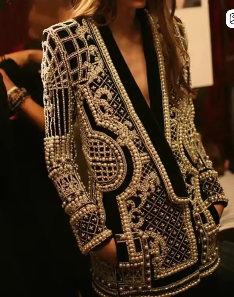 NEW Pearl Embellished Monaco Blazer