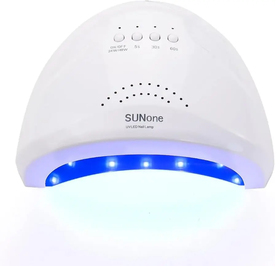 48W UV LED Nail Lamp for Gel Polish - Nail Care Tool with 3 Timers, Fast Curing, Quick Drying, Compact Lightweight, Professional Grade for Home/Salon Manicure Pedicure, Gentle, Removable