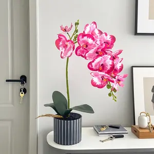 Artificial Phalaenopsis Orchid Potted Plant, Realistic Phalaenopsis, Lifelike Artificial Flower, Artificial Flower Arrangements, Suitable For Wedding And Engagement Decorations, Home DIY Floral Arrangements, Home Decor