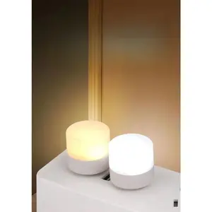10pcs USB Mini Portable Night Light Creative Soft Light Round Lamp Bedroom Bedside Atmosphere Light White Light Warm Light Optional