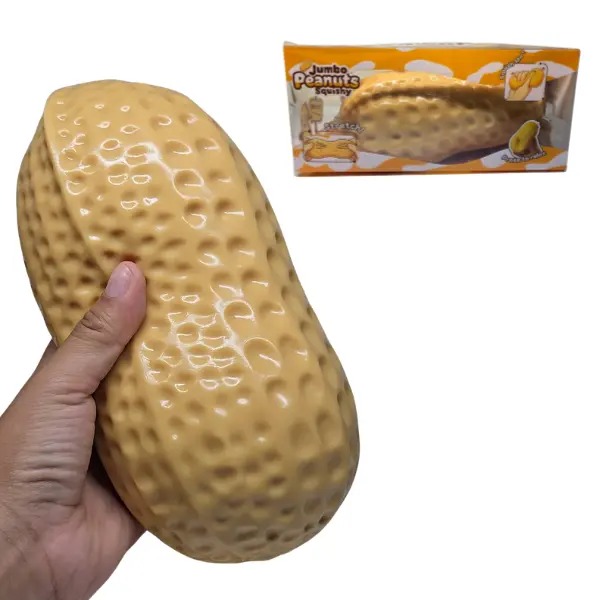 Jumbo Peanut Squishy Large Food Stress Relief Fidget Toy Soft Texture