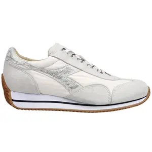 diadora Womens Equipe H Canvas Stone Wash Evo Lace Up Sneakers Shoes Casual - White