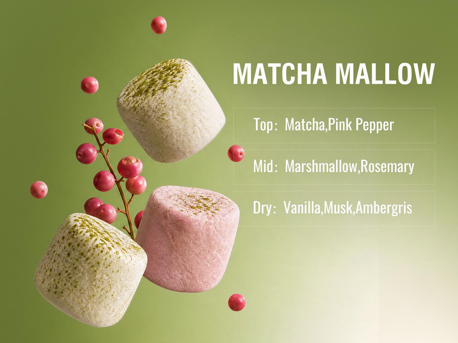 sttes Matcha Mallow Unisex Eau de Parfum, Sweet Green Tea Creamy Gourmand Scent with Matcha Blend, Marshmallow, Vanilla & Musk, Long-Lasting Everyday Daily Wear Fragrance Spray, 100ml/3.4 fl oz, Everyday Perfume, Daily Wear Perfume