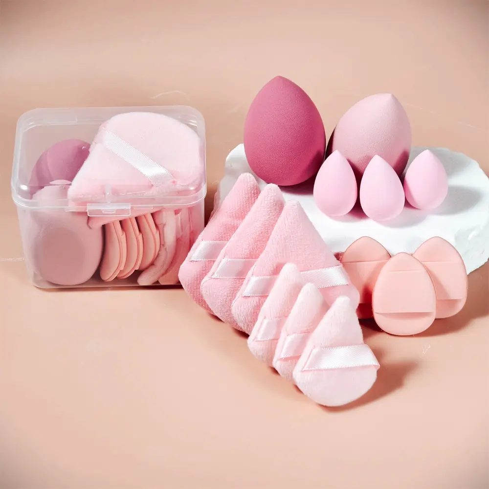 14 pcs Makeup Sponge Set, Professional Multi Use Blending Beauty Sponge Kit, Beauty Blenders for Foundation, Concealer and Powder Application, Soft Multi-Shape Powder Puffs and Sponge Pads for Flawless Makeup, Makeup Sponges for Foundation