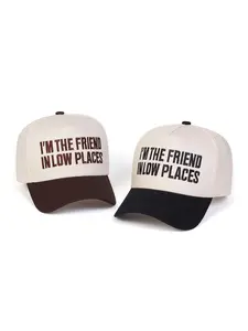 Unisex I'm the Friend Letter Baseball Cap, Adjustable Sun Protection Casual Hat for Spring & Fall, Outdoor Travel Beach Vacation Snapback Hat