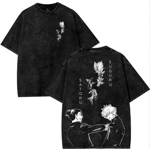 Gojo Satoru Geto Suguru Besties v2 JJk Jujutsu Kaisen Anime Manga 2 sided Washed T-shirt, Hoodie, Sweater Fit 90s Soft Tops graphic tee