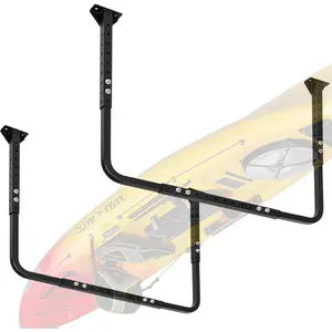 Adjustable Ceiling Storage Racks, Overhead Storage Bracket, Heavy-Duty Shelves, 33 in.x 34 in, 200lbs Weight Capacity for Garage