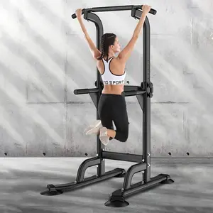Power Tower, Resistance Bar, Adjustable Height Push-Up Station, Strength Training, Fitness, Resistance Bar Station, Home Gym