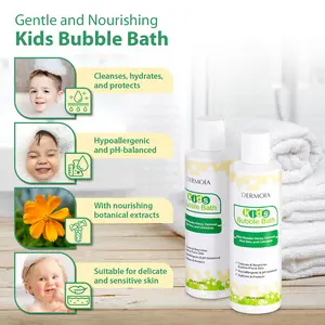 DERMOIA Bubble Bath for Kids – Soothes Eczema-Prone Skin, Calms Itch & Irritation, Gently Cleanses Without Drying – Hypoallergenic, Organic, Vegan Formula – 8oz