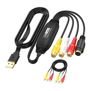 Video Capture Card, USB2.0 Video Capture Device, Video Converter Grabber, VHS to Digital Converter, RCA to USB Converter, VHS VCR TV to DVD Digital Converter for Your Mac OS X or Windows 7 8 10 PC