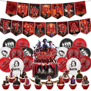 Stranger Things Party Supplies Set, BirthdayDecorations, Balloons, Tableware, Banners,Holiday Hanging Decor, Perfect Gift for Friends