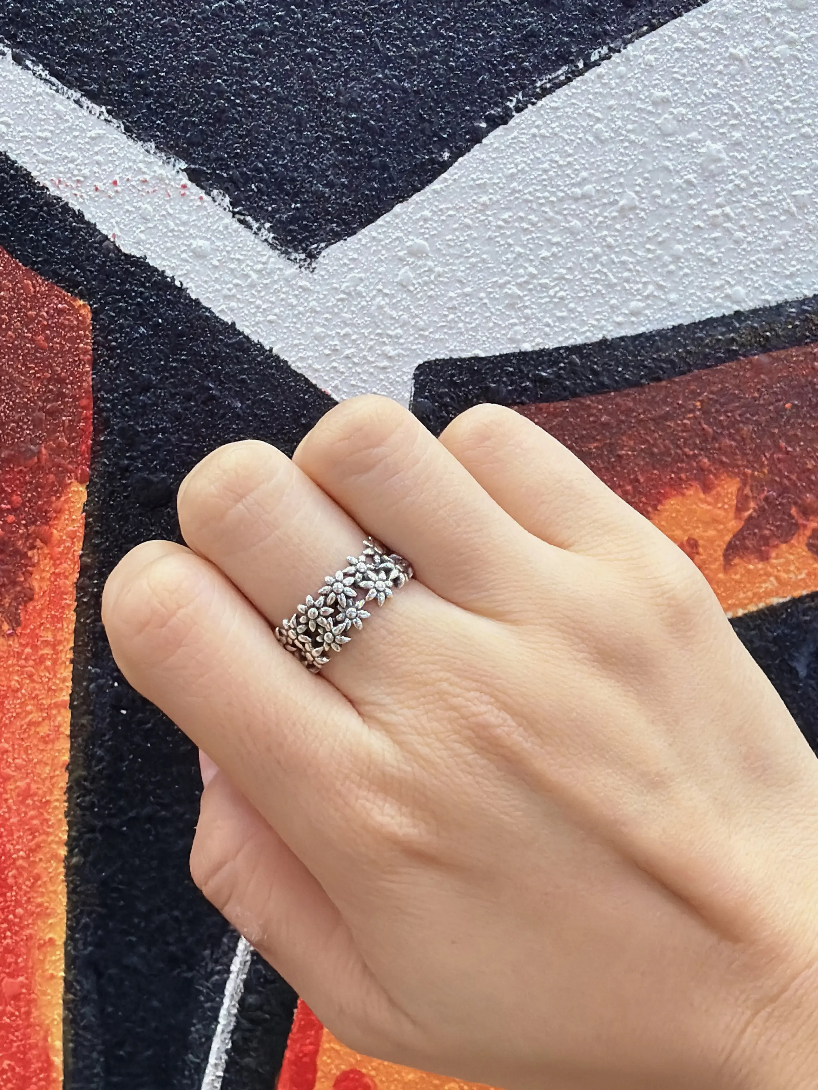 Women's 925 Silver Ring, Simple Floral Design, Perfect Gift for Her, All-Season Jewelry, Modern Style, Ideal for Valentine's Day