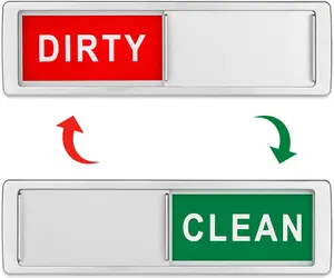 Dishwasher Magnet Clean Dirty Sign Non-Scratching Strong Magnet or 3M Adhesive Options Indicator Tells Whether Dishes Are Clean or Dirty Decor Kitchen