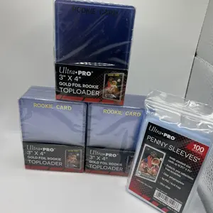 Ultra Pro 3X4 GOLD ROOKIE 35pt Toploaders 3 Packs of 25 AND 100 SOFT SLEEVES