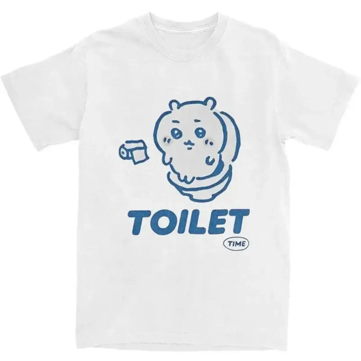 Streetwear Apparel Chiikawa Toilet T-Shirt Male Aesthetic T-Shirts Summer Comfortable Popular T-Shirt