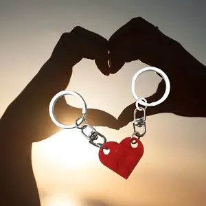 Interlocking Heart Keychain Set - Perfect for Couples and Best Friends