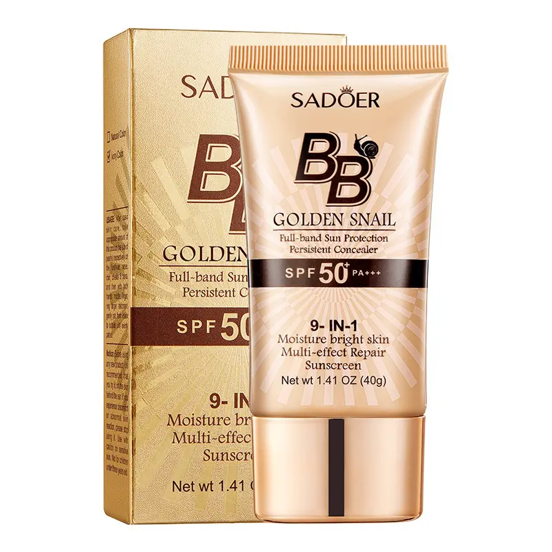 Snail Repair Tinted BB Cream - Moisture-Boosting, Non-Greasy, Lightweight, Creamy, Full Cover Matte, Waterproof Long-Lasting Foundation with SPF, Damage Repair, Even Skin Tone, Natural Makeup Look, Compact, Non-Toxic BB & CC Creams