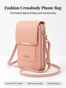 Transparent Touchscreen Phone Bag, Multi-Functional Crossbody Anti-Theft Bag, Fashion Mini Shoulder Wallet, Versatile Shoulder Bags, Cross Body Handbag, 8 Colors Available