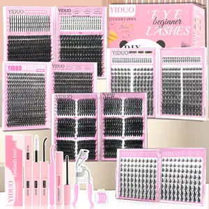 12 Styles False Eyelash Set, Bottom/fork/cartoon/d-Curl, 2168 Pcs Dense Lashes Extension Kit, Natural Look, Daily Makeup, Holiday Gift, Individual Eyelash Extensions