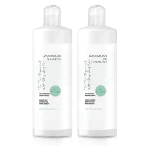 MAXIMILIAN Tea Tree Mint Shampoo and Conditioner Set - Refreshing, Soothing, Bay Leaf Oil for Hair & Scalp