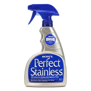HOPE’S Perfect Stainless Steel Cleaner & Polish – Instantly Removes Streaks & Fingerprints | Non-Abrasive, 22 oz