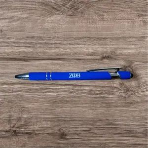 Zeta Phi Beta Sorority Stylus Inkpen - Royal Blue with Silver Trim