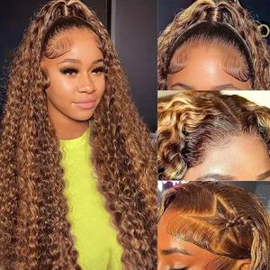 Highlight Ombre Lace Front Wigs Human Hair 180% Density 13x6 Deep Wave 99J Lace Frontal Human Hair Wigs Natural Black