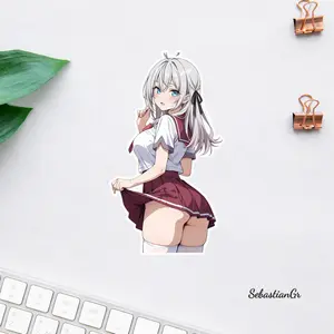 Alya Anime Sticker, Cute Manga Girl Decal, Kawaii Character Vinyl, Aesthetic Otaku Art, Laptop Car Sticker