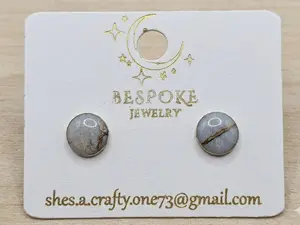 Kintsugi-inspired Dendritic Stud Earrings Handcrafted Abstract Stone Posts | Mended Beauty Aesthetic Jewelry | Bespoke Artisan Gift