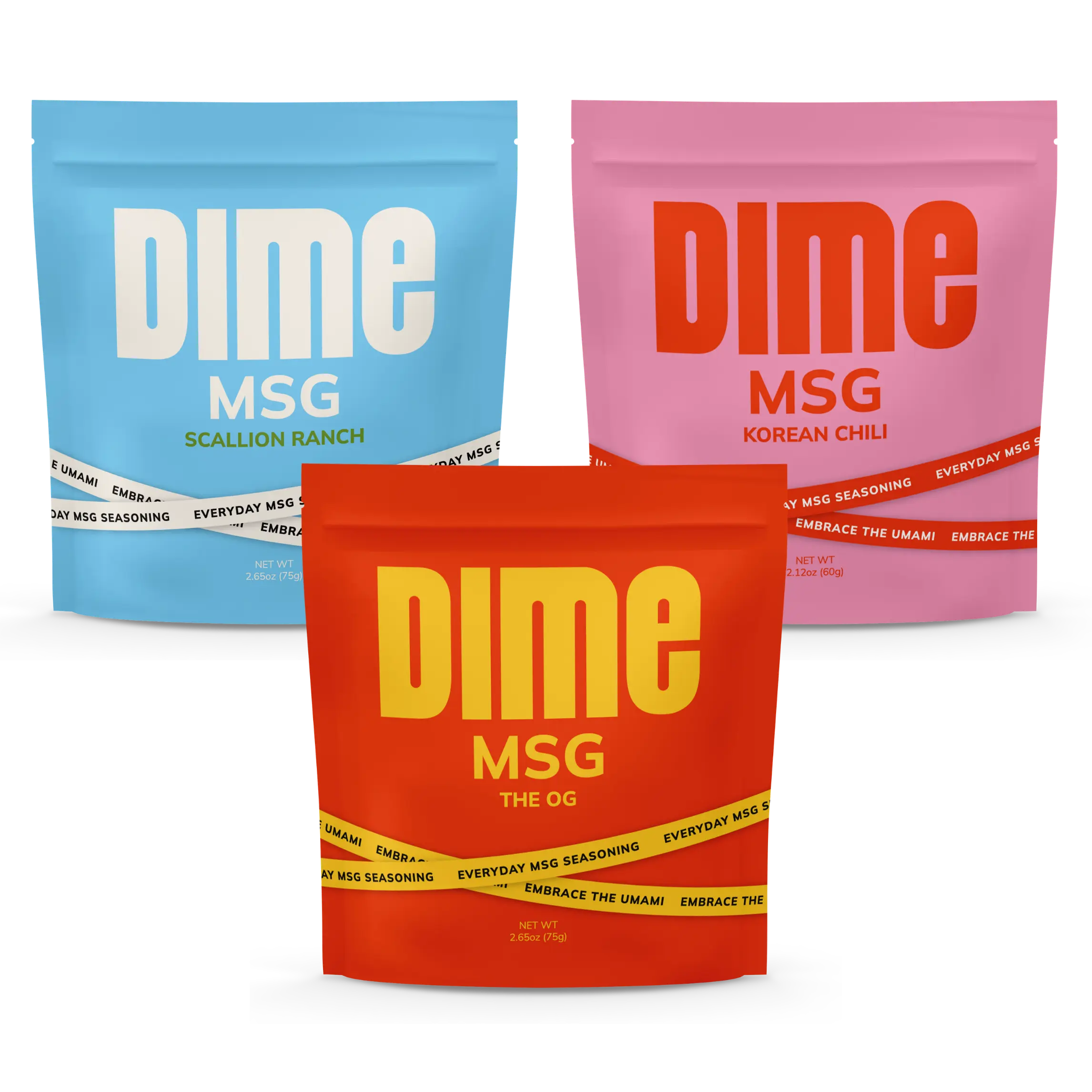 DIME Everyday MSG Seasoning Variety Pack | Umami Spice for Cooking, Vegetables, Chicken and Steak