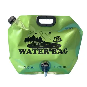 Large 8L Lightweight Collapsible Water Bag Portable Foldable & Reusable Water Storage Durable Collapsible Design for Camping & Emergency
