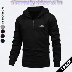 Men's Hoodie Casual Sports Sweatshirt Fitness Outdoor Running Sweatshirt Reflective Print Comfortable Fabric Hoodie