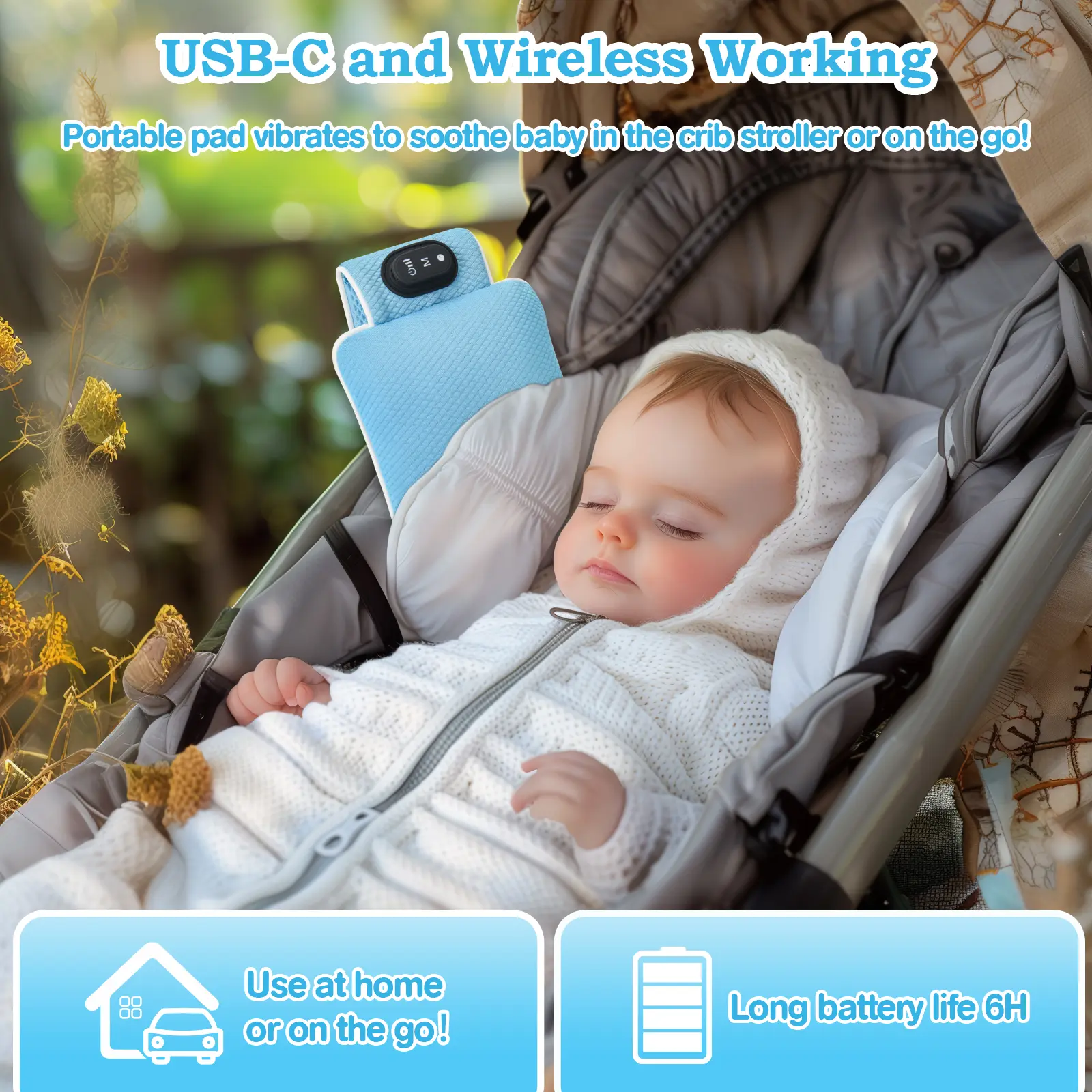 Snovvi Baby Sleep Soother Pad: 3 Vibration Modes, USB-C Charging, Portable&  Safe for Newborns & Toddlers, Cribs & Bassinets, Ideal for Travel - TikTok  Shop