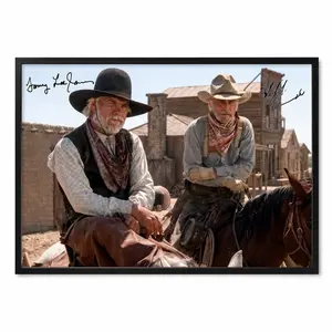 Lonesome Dove Two Cowboy On Horse Replica Signed Canvas Print | Classic Western Movie Vintage Wall Art