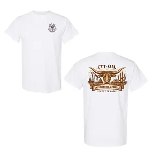 CTT Oil Exploration & Cattle West Taxas Design V4 T-shirt, Lanmand Graphic Tee, Oilfield Ranch Top, Unisex Shirt