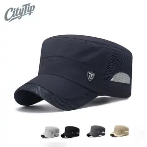 2PCS Mesh Military Cap for Men| Summer Quick Dry Army Hats| Short Bill Breathable Cadet Cap for Outdoor Fishing Hiking Daily Wear