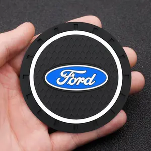 Universal Car Silicone Cup Holder Mat, Anti-Slip Water Bottle Stand Pad, Fits Ford Focus Fiesta Ranger Mondeo Mustang Multiple Models, Car Accessory