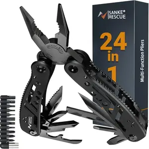 24-In-1 Multi-Functional Pliers, Durable Anti-Slip Repair Tool, Stainless Steel Material, Ideal for Electricians and General Maintenance